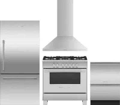 4 Piece Package Includes Refrigerator, Range, Hood And Dishwasher